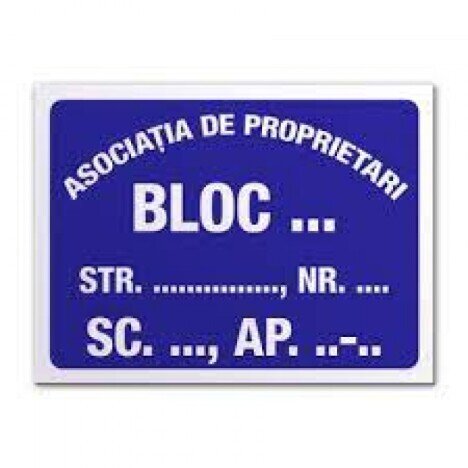 Placuta rosie pentru scara de bloc